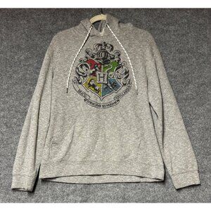 Harry Potter womens M Hogwarts Crest Grey Hoodie